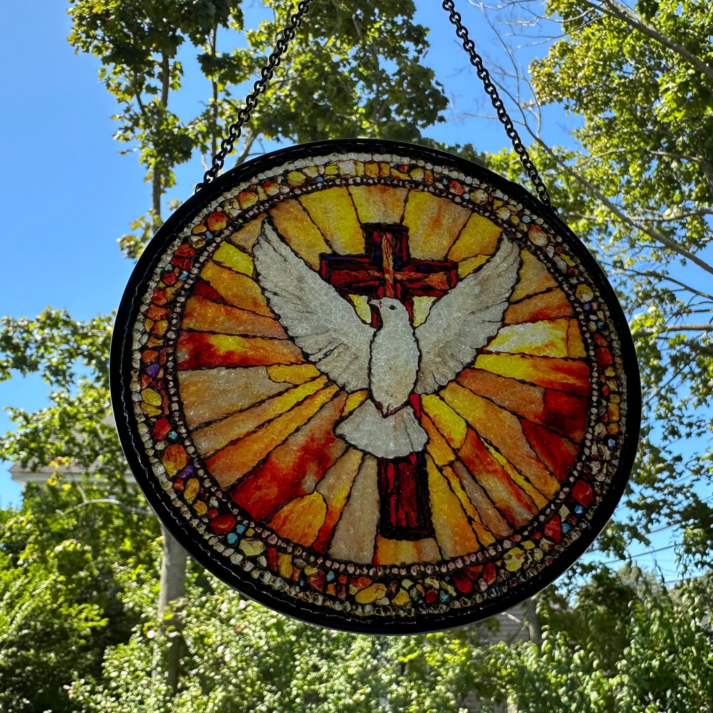 Peace Dove & Cross Suncatcher | Gifts | Wiccan Center