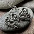 Celtic Wolf Lovers Earrings in Sterling Silver
