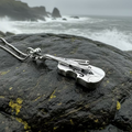 Irish Fiddle Celtic Necklace in Sterling Silver | Pendant | Wiccan Center