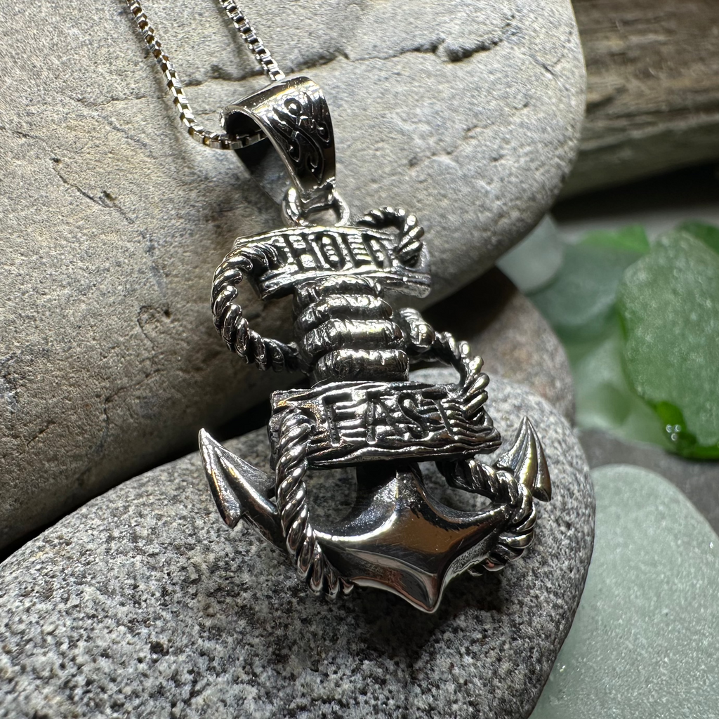 Hold Fast Anchor Necklace | Pendant | Wiccan Center