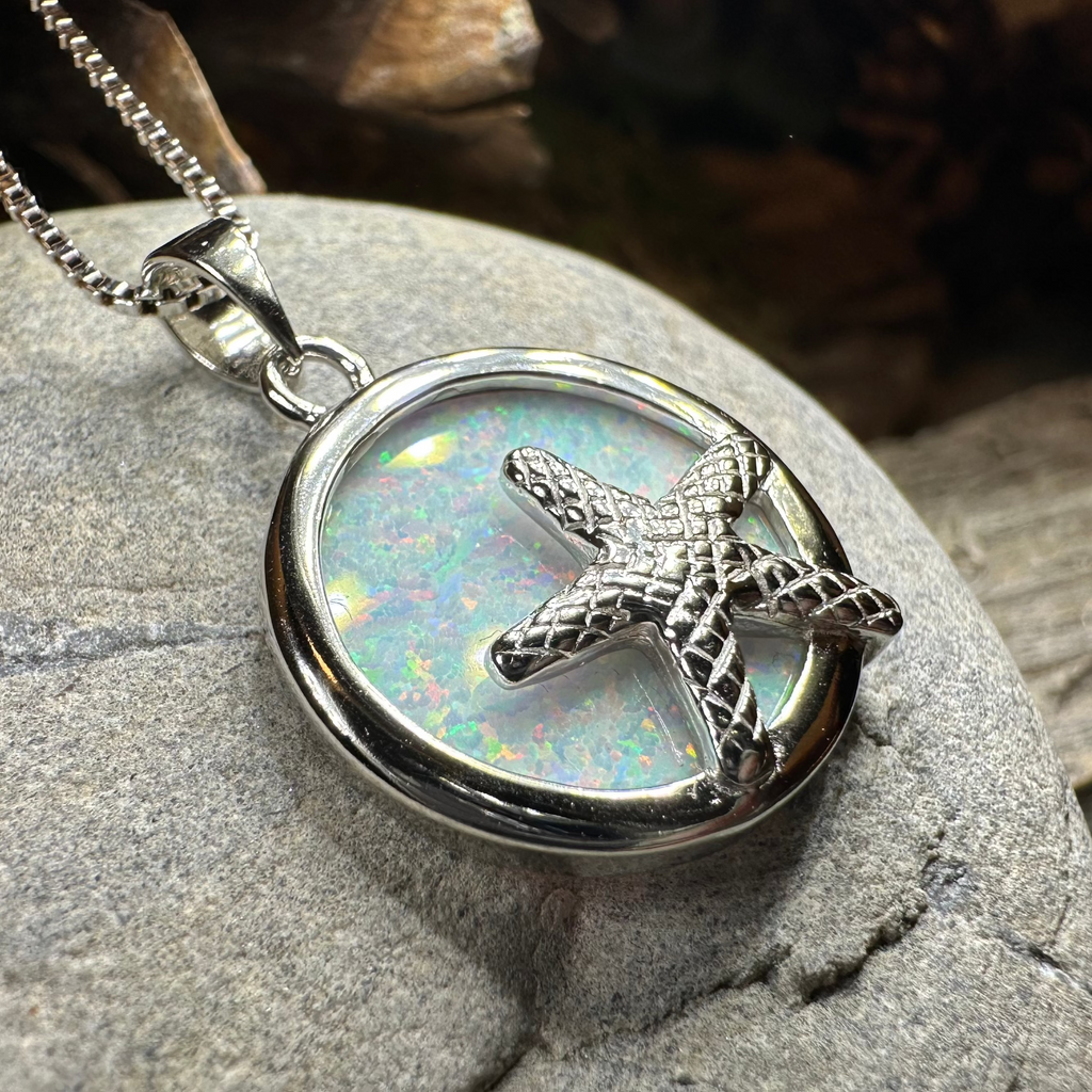 Ariel Starfish Opal Necklace | Pendant | Wiccan Center