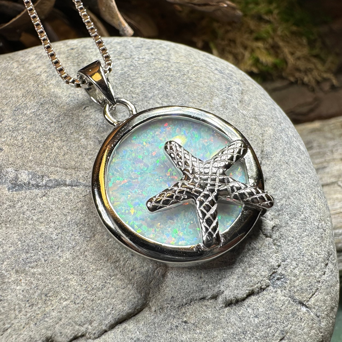 Ariel Starfish Opal Necklace | Pendant | Wiccan Center