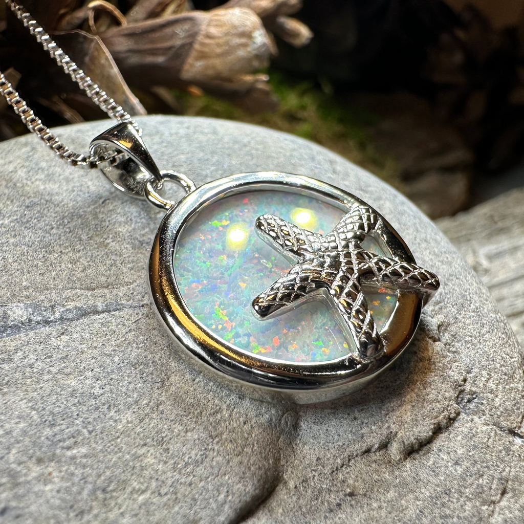 Ariel Starfish Opal Necklace | Pendant | Wiccan Center