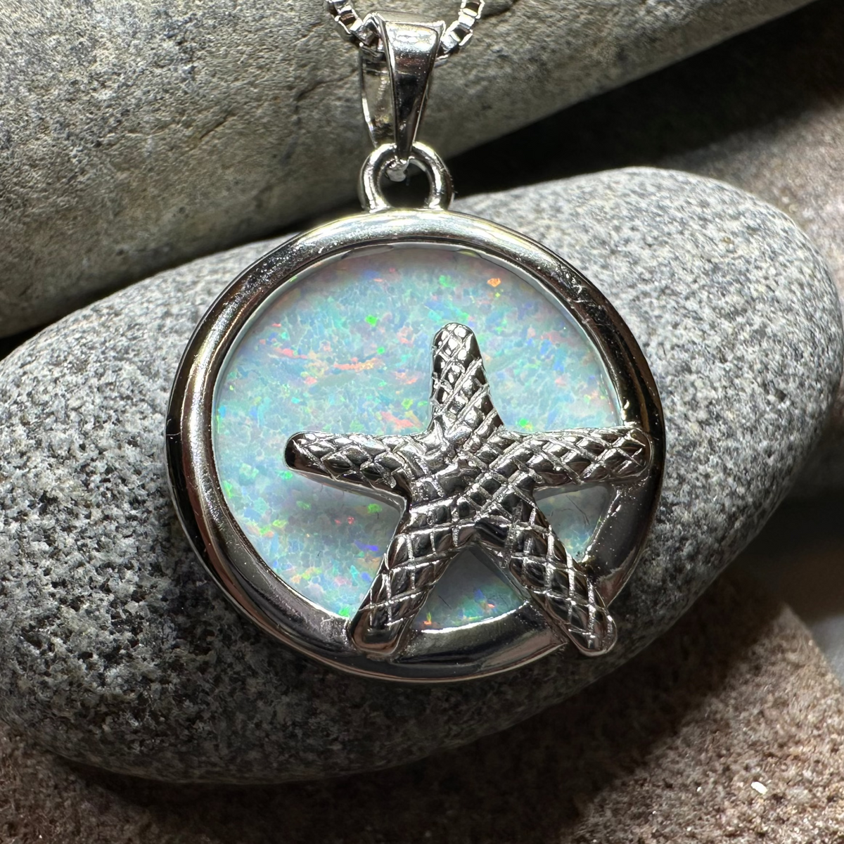 Ariel Starfish Opal Necklace | Pendant | Wiccan Center