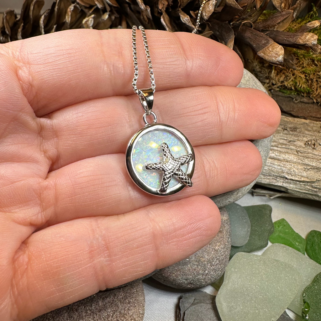 Ariel Starfish Opal Necklace | Pendant | Wiccan Center