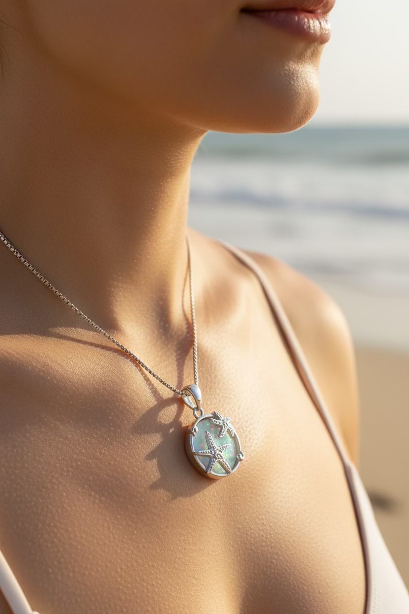 Baydreamer Starfish Opal Necklace | Pendant | Wiccan Center