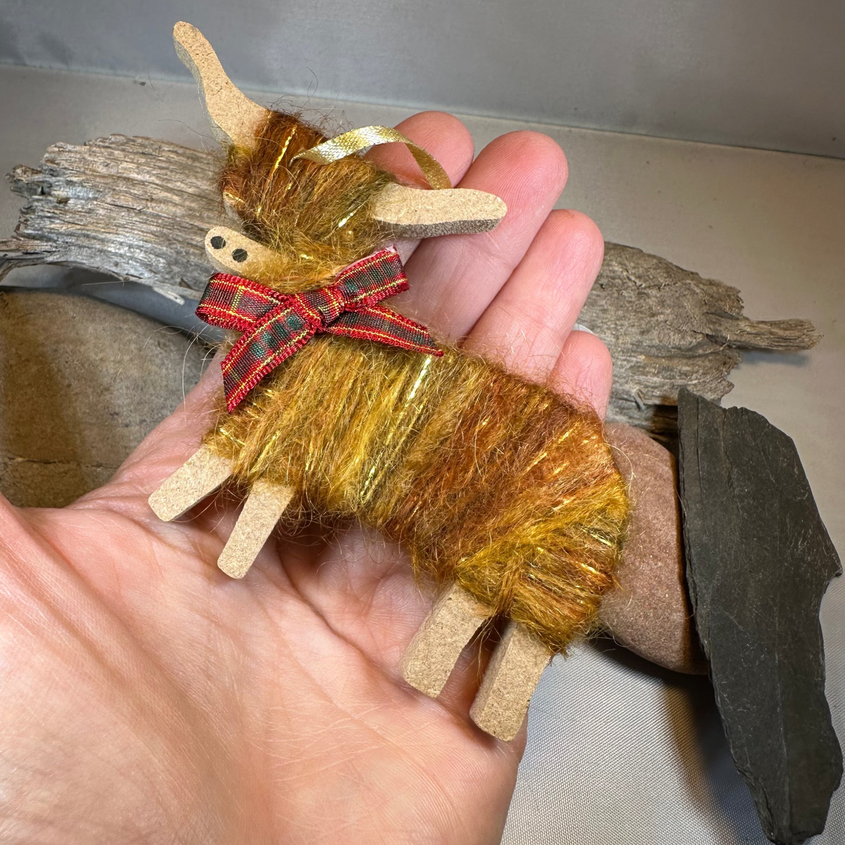 Christmas Highland Cow Ornament - Made in Scotland | Gifts | Wiccan Center