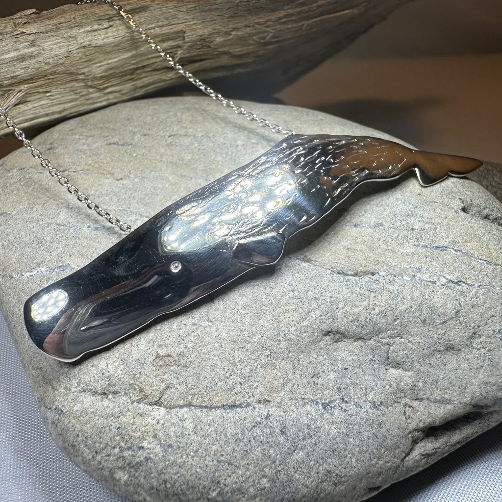 Realistic Sperm Whale Necklace | Pendant | Wiccan Center