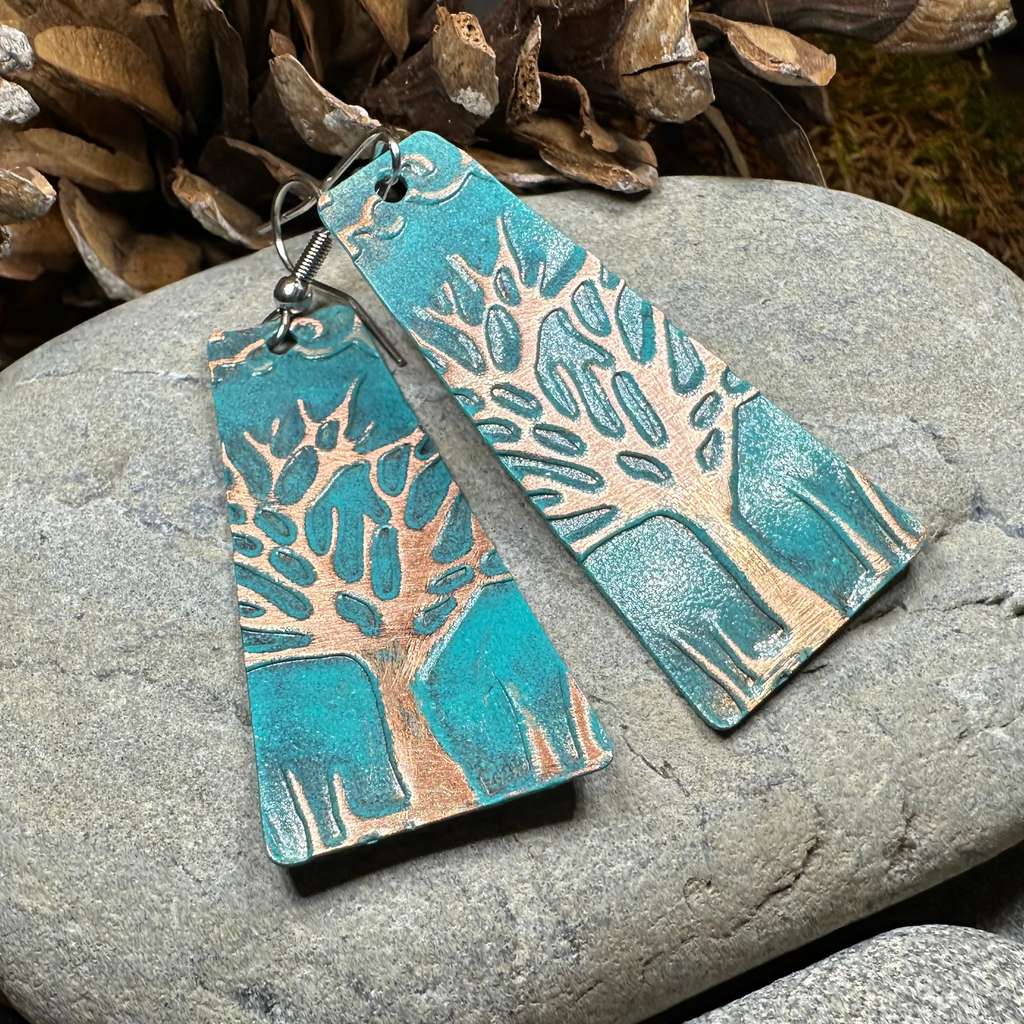 Homeward Tree of Life Copper Earrings | Dangle Earrings | Wiccan Center