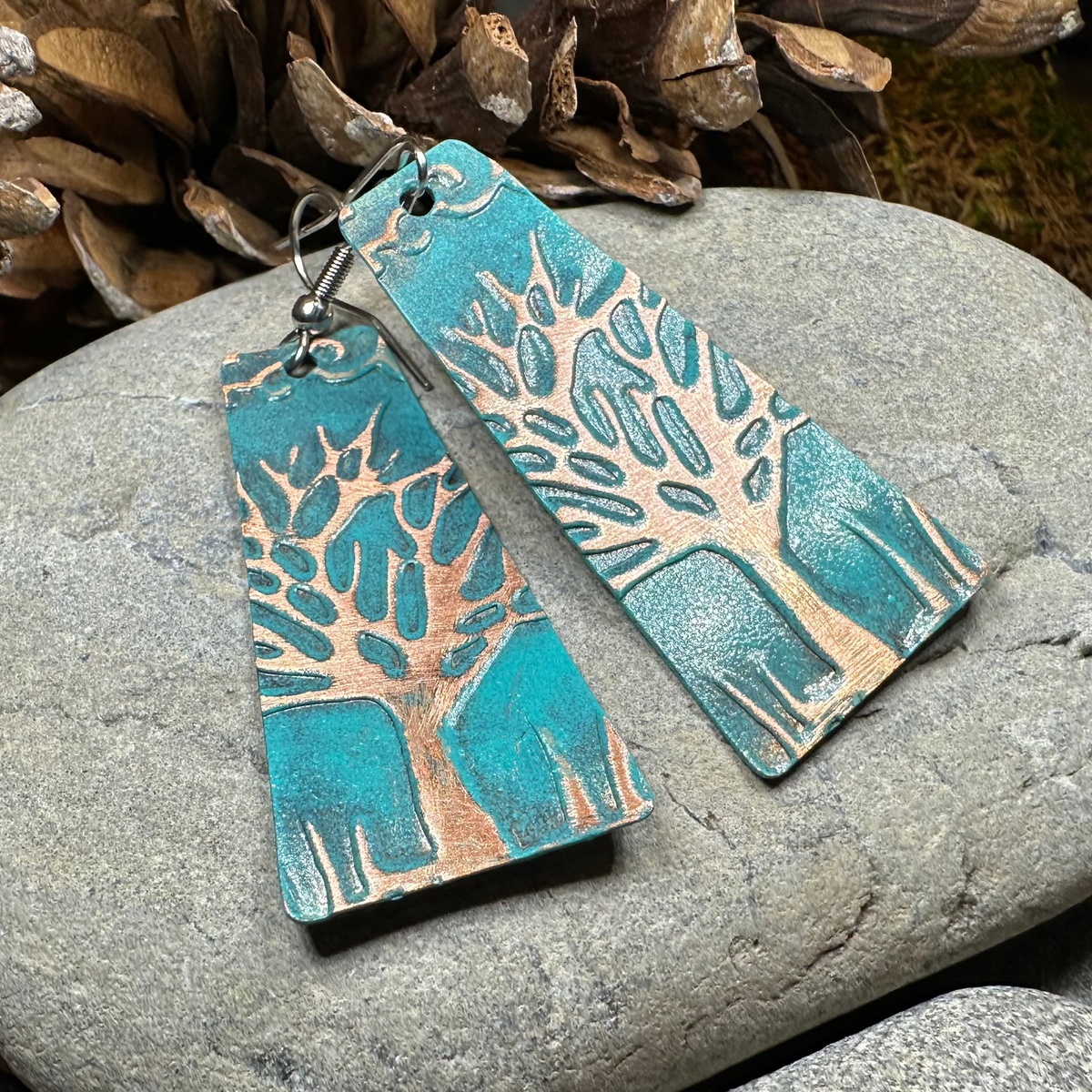 Homeward Tree of Life Copper Earrings | Dangle Earrings | Wiccan Center