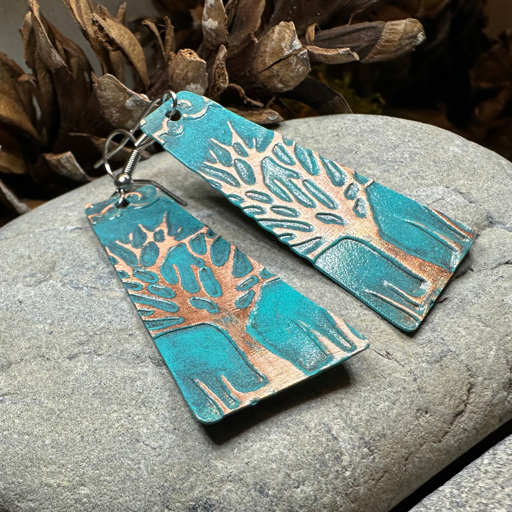 Homeward Tree of Life Copper Earrings | Dangle Earrings | Wiccan Center