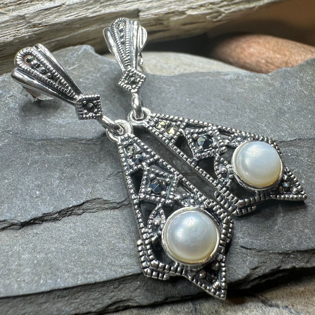 Elora Celtic Knot Pearl Earrings | Post Earrings | Wiccan Center
