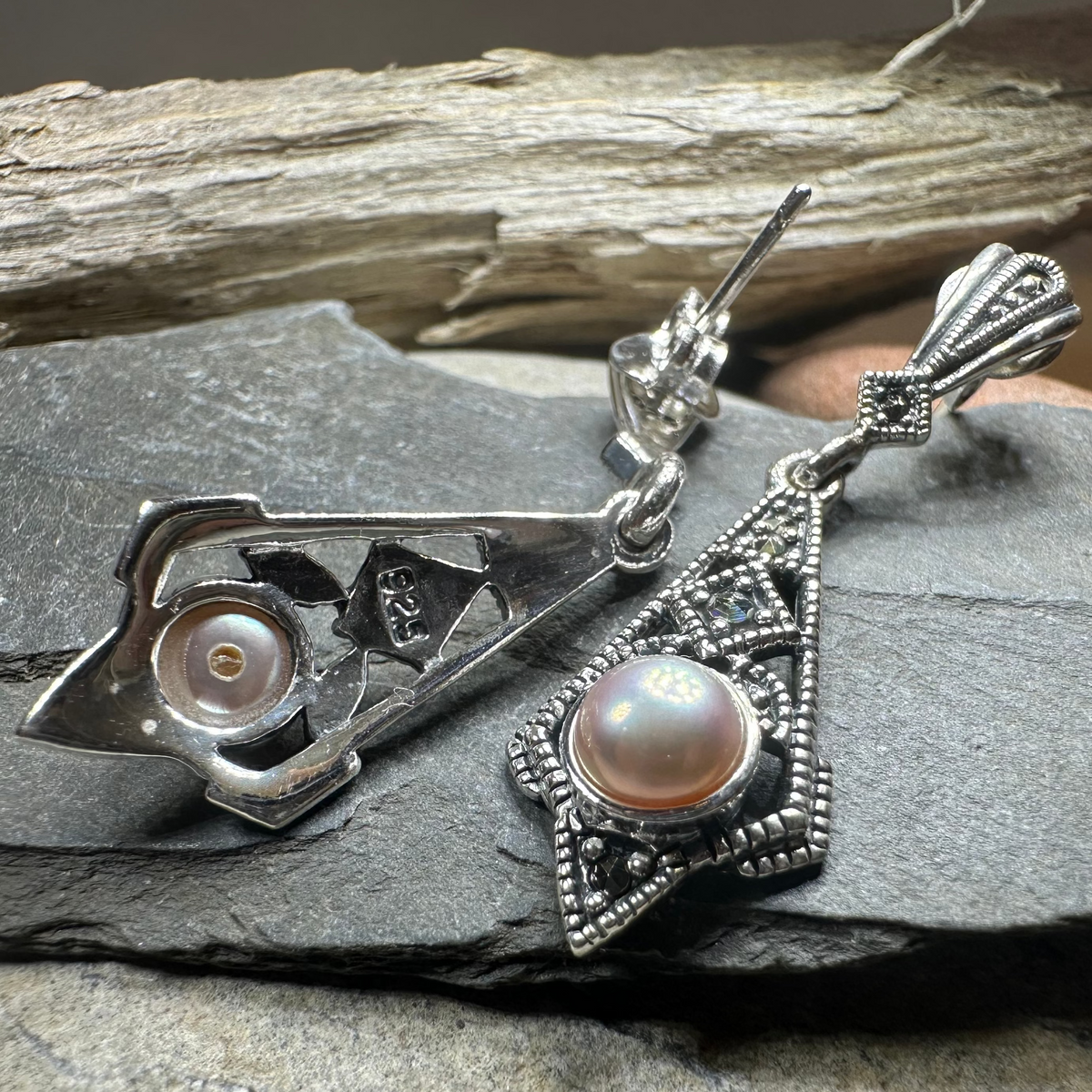 Elora Celtic Knot Pearl Earrings | Post Earrings | Wiccan Center