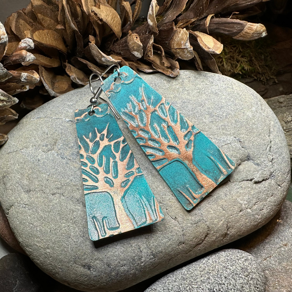 Homeward Tree of Life Copper Earrings | Dangle Earrings | Wiccan Center