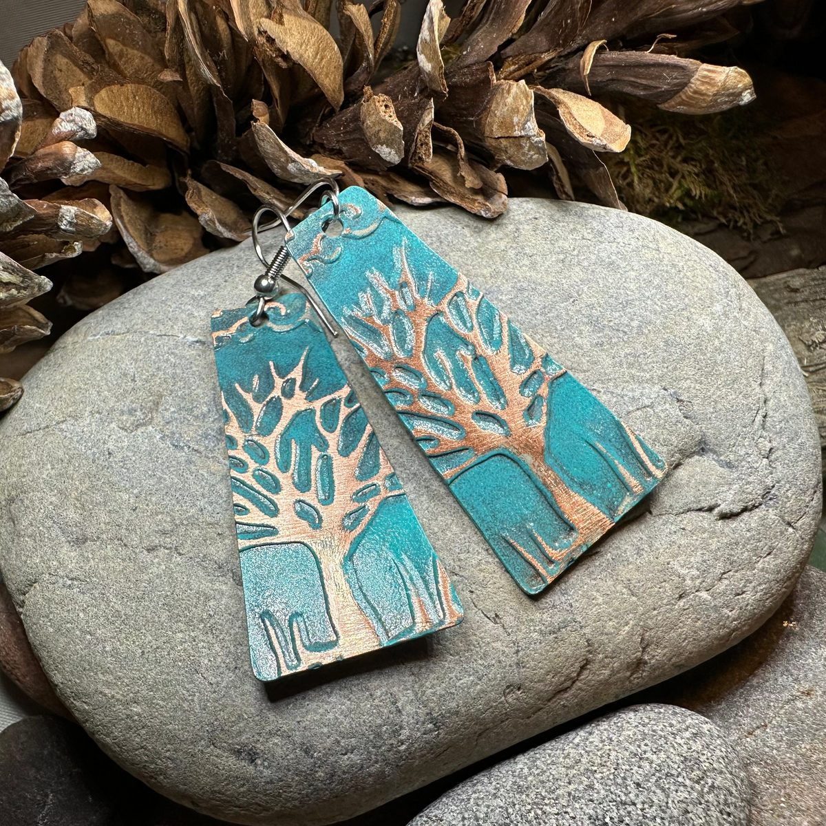 Homeward Tree of Life Copper Earrings | Dangle Earrings | Wiccan Center