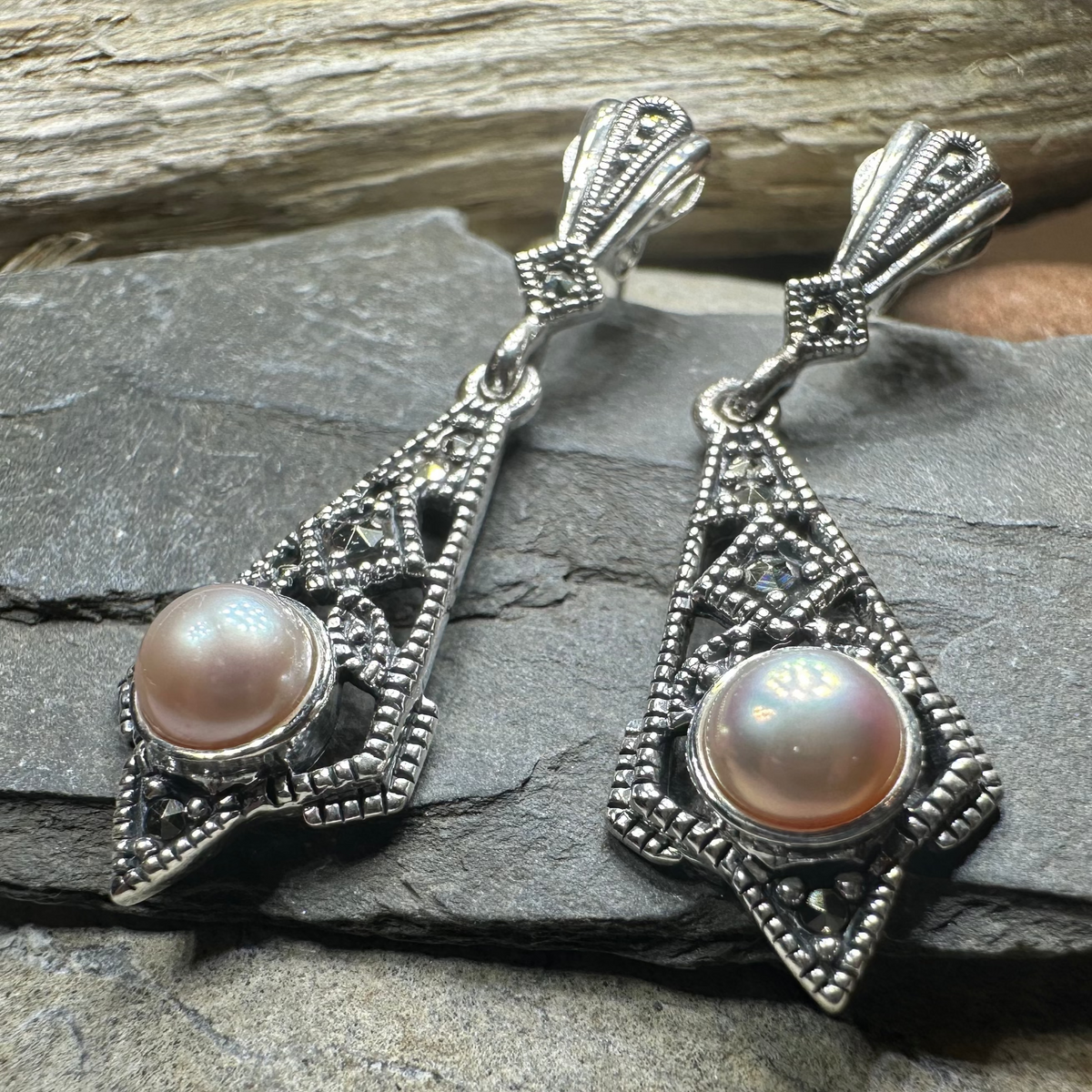 Elora Celtic Knot Pearl Earrings | Post Earrings | Wiccan Center