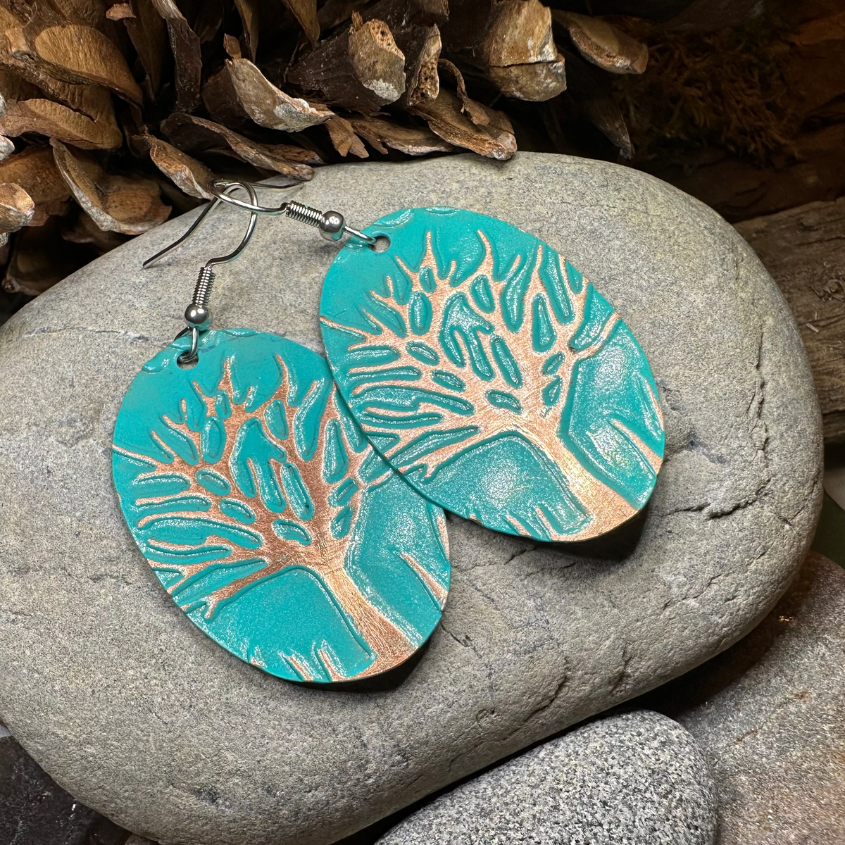 Oaksong Tree of Life Copper Earrings | Dangle Earrings | Wiccan Center