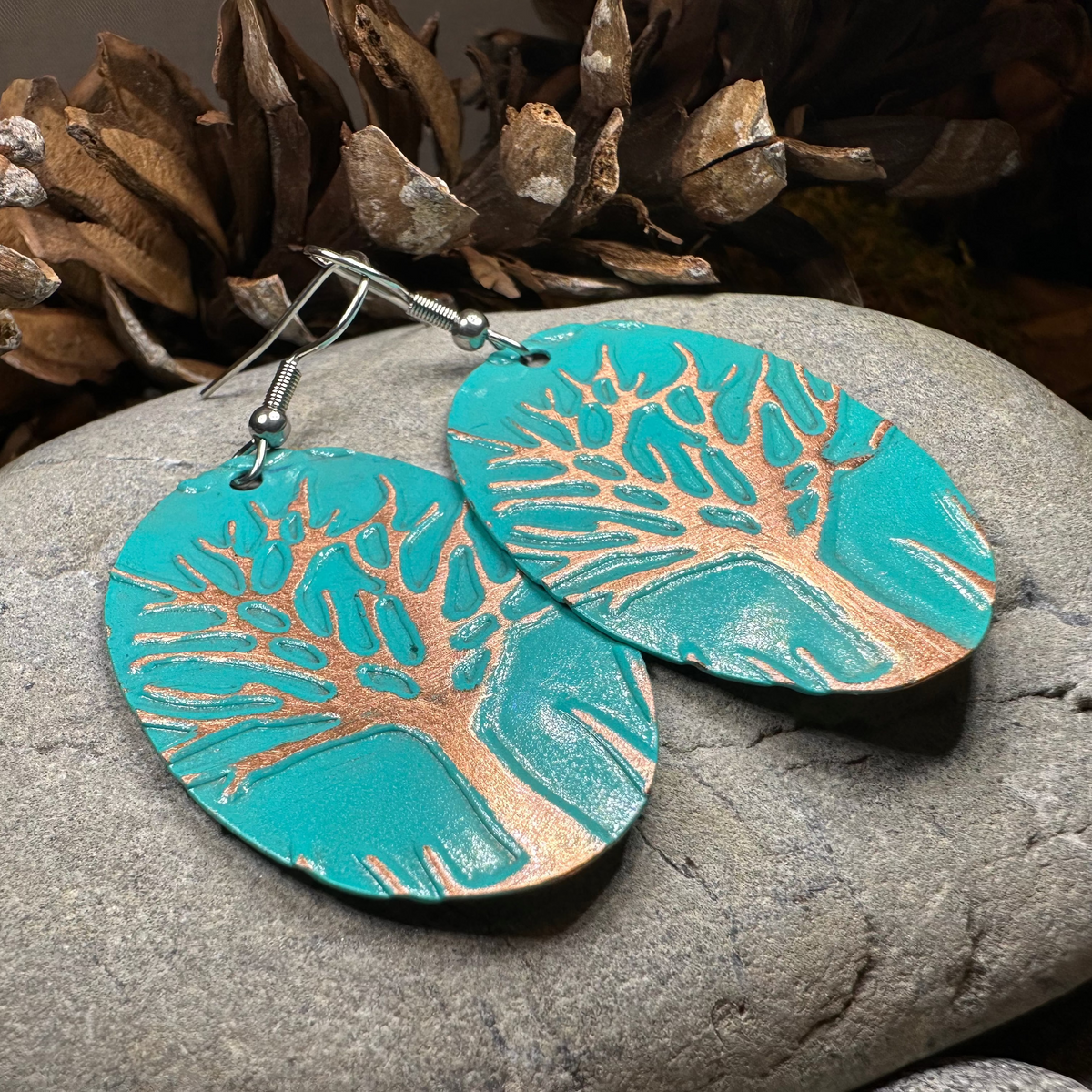 Oaksong Tree of Life Copper Earrings | Dangle Earrings | Wiccan Center