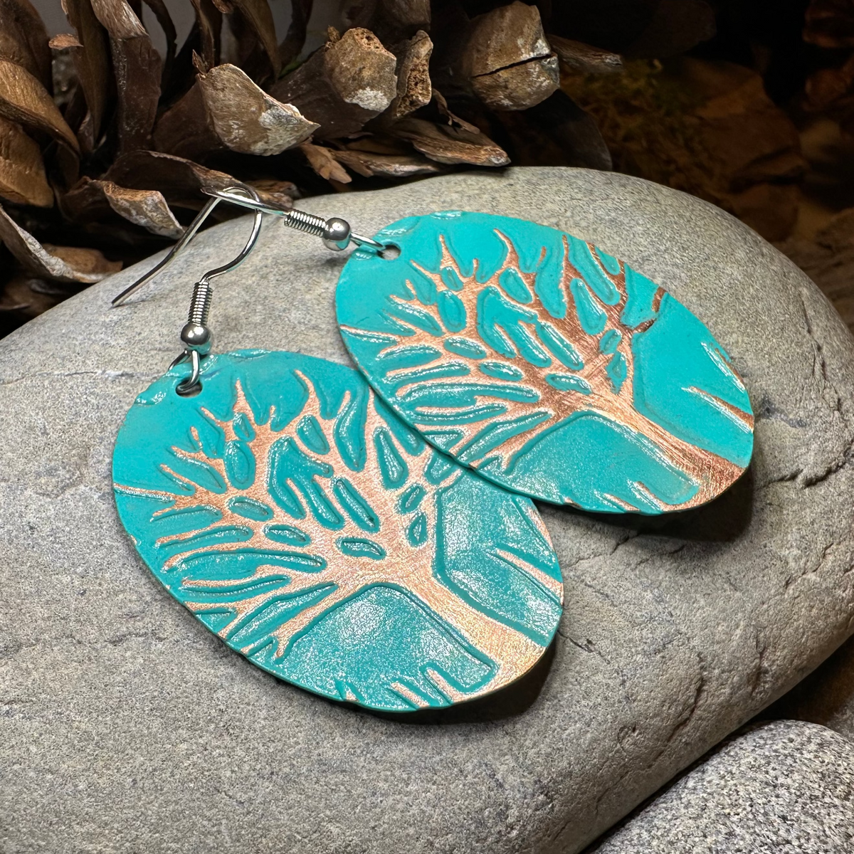 Oaksong Tree of Life Copper Earrings | Dangle Earrings | Wiccan Center