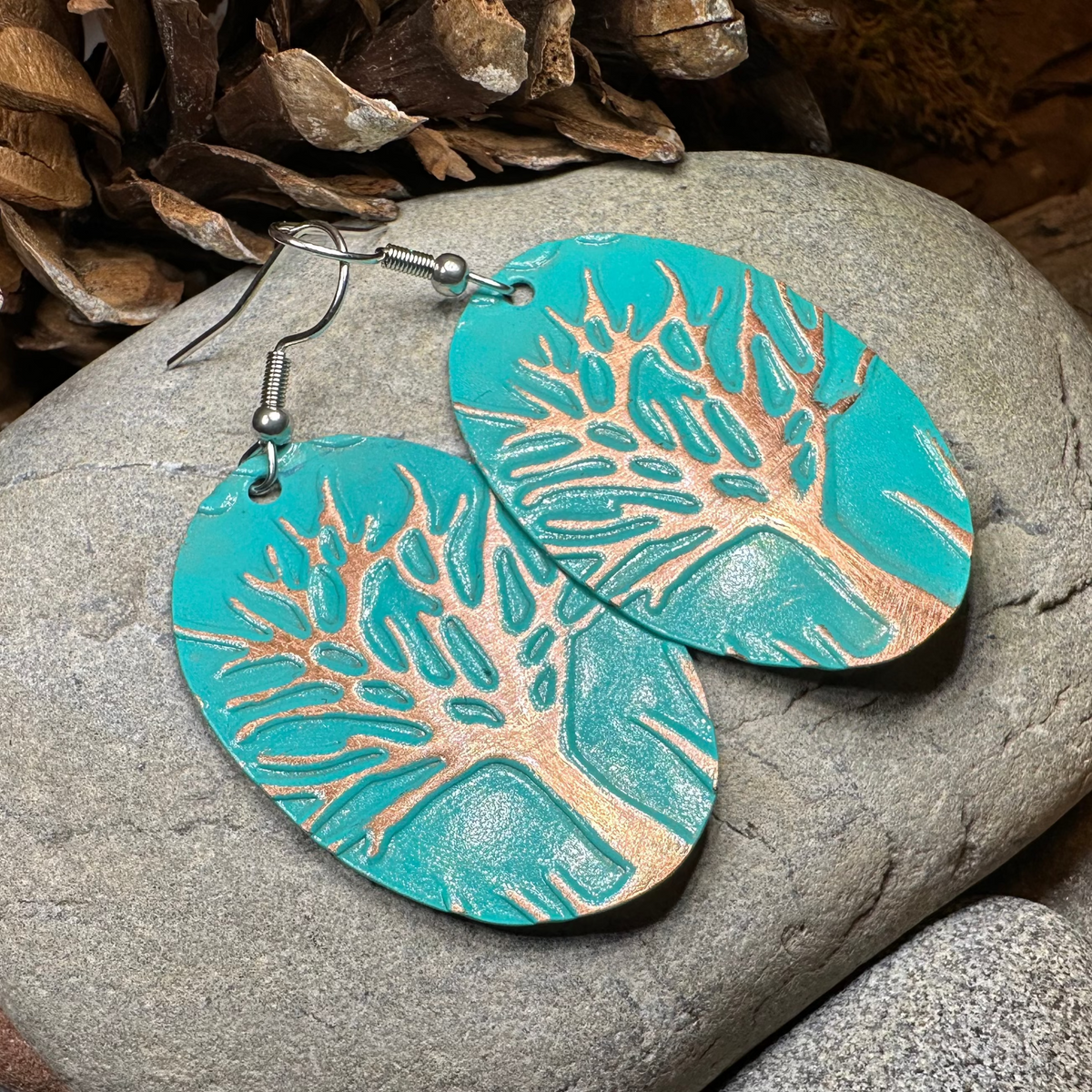 Oaksong Tree of Life Copper Earrings | Dangle Earrings | Wiccan Center