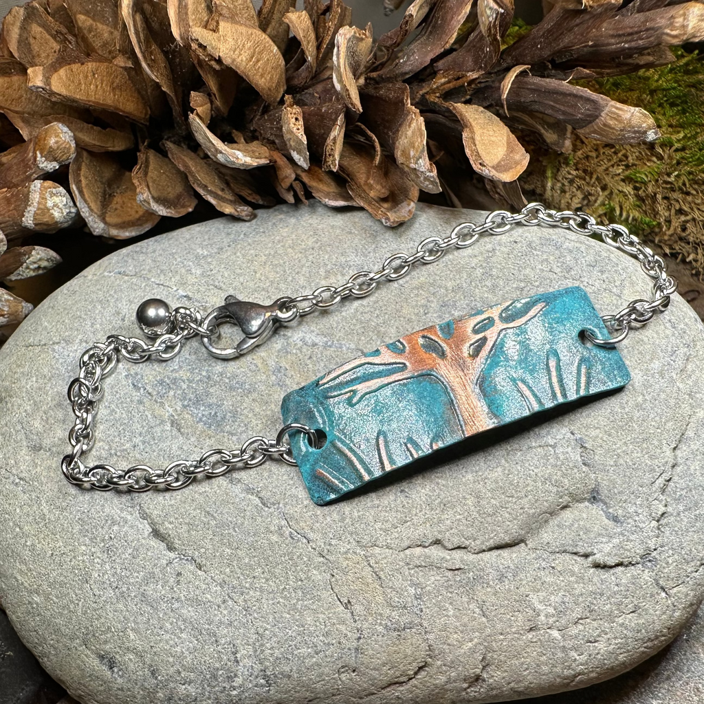 Ancient Oak Tree of Life Copper Bracelet | Bracelet | Wiccan Center