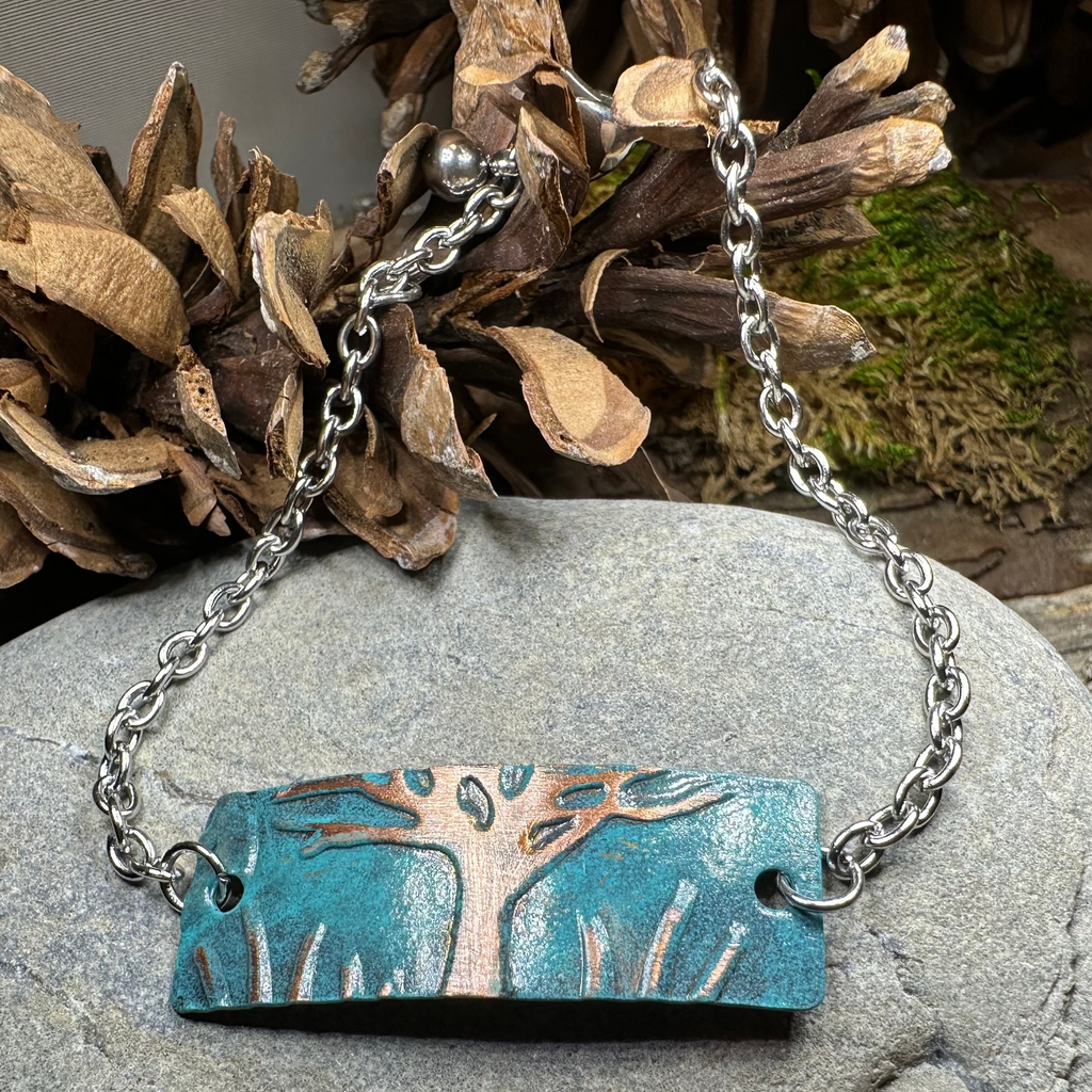 Ancient Oak Tree of Life Copper Bracelet | Bracelet | Wiccan Center