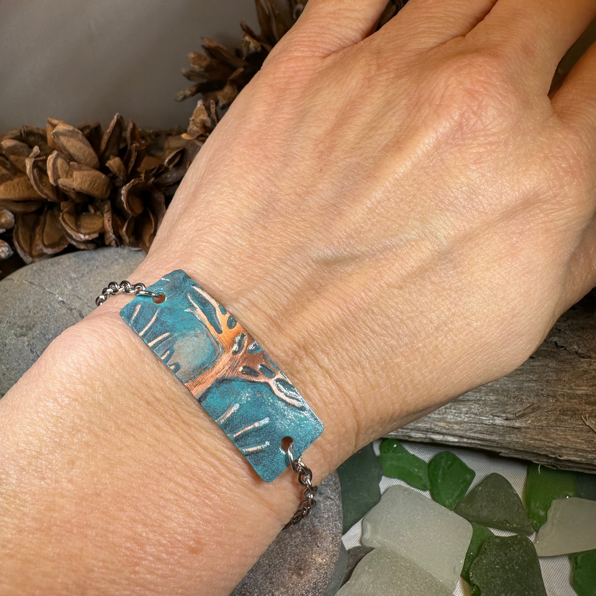 Ancient Oak Tree of Life Copper Bracelet | Bracelet | Wiccan Center