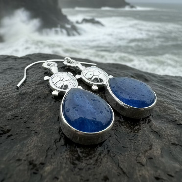 Friendly Turtle Earrings | Dangle Earrings | Wiccan Center