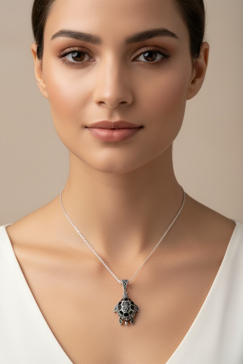 Aurora Turtle Necklace