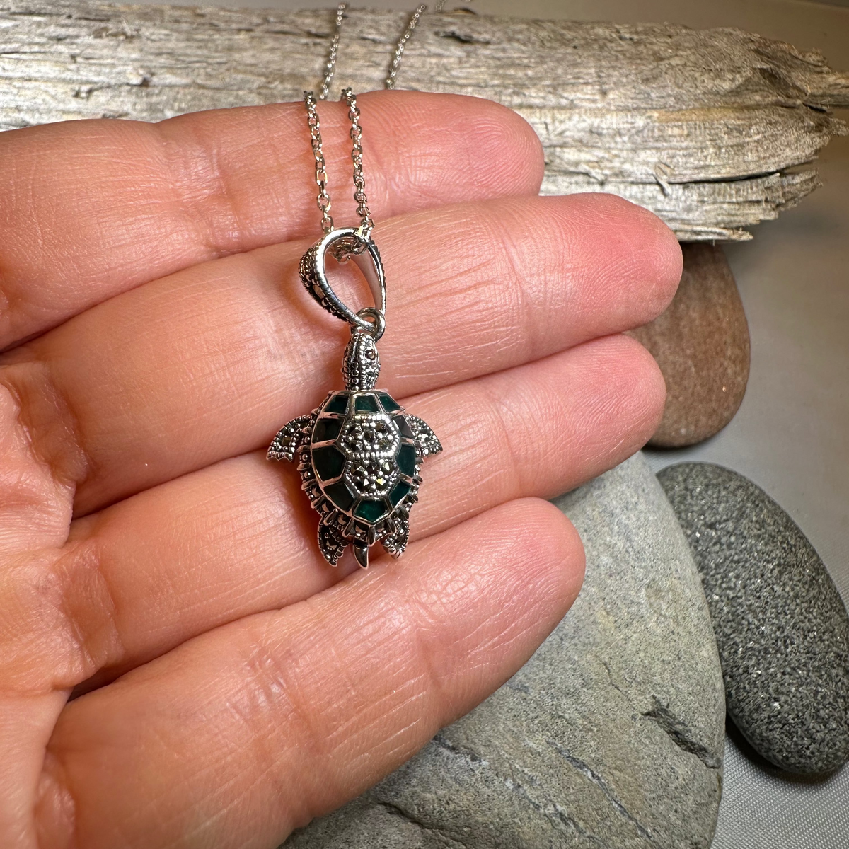 Aurora Turtle Necklace