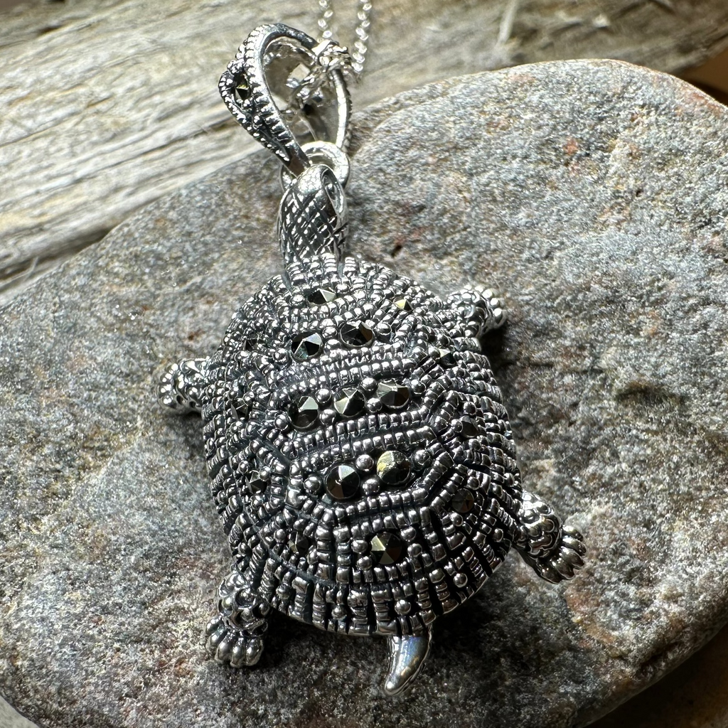 Esme Marcasite Turtle Necklace