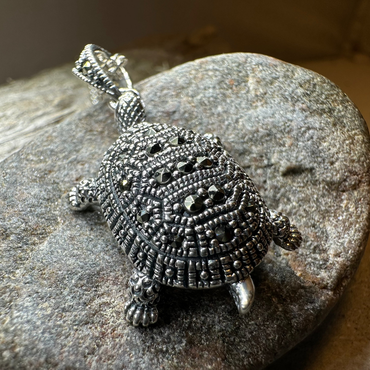 Esme Marcasite Turtle Necklace