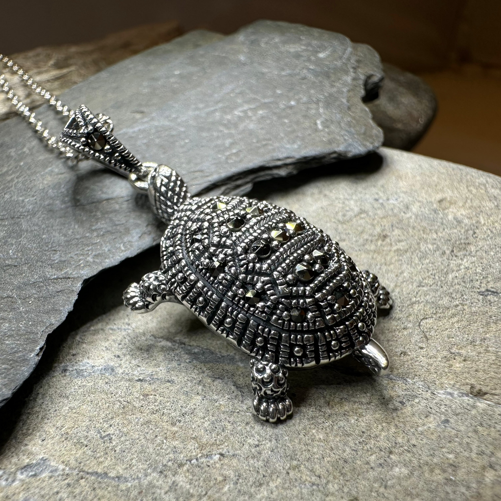 Esme Marcasite Turtle Necklace
