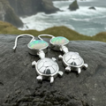 Turtle Opal Earrings | Dangle Earrings | Wiccan Center