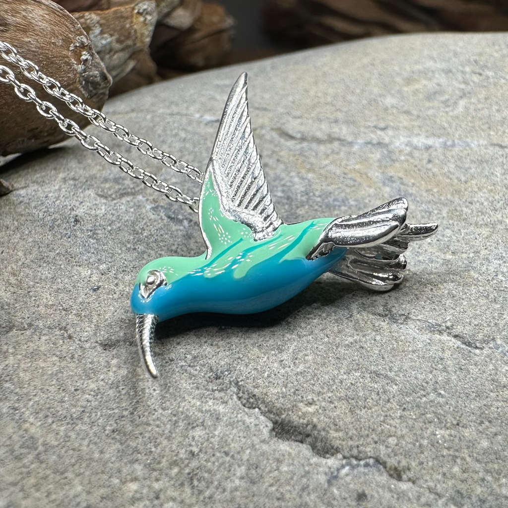 Colibrì Hummingbird Necklace in Sterling Silver | Pendant | Wiccan Center
