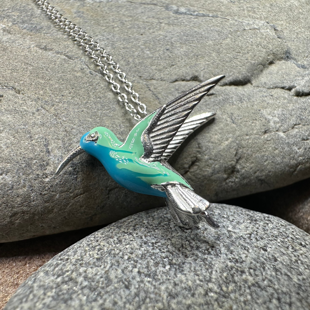 Colibrì Hummingbird Necklace in Sterling Silver | Pendant | Wiccan Center