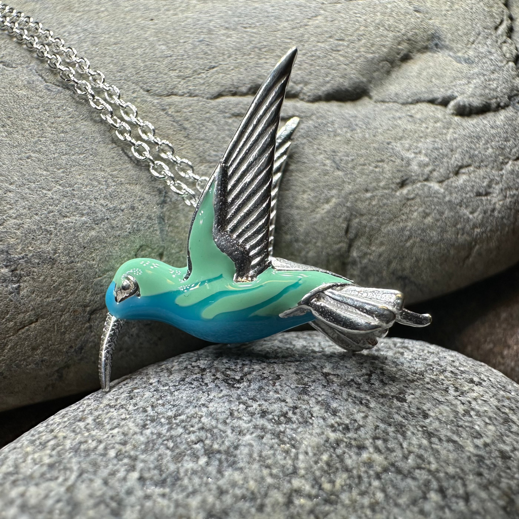 Colibrì Hummingbird Necklace in Sterling Silver | Pendant | Wiccan Center