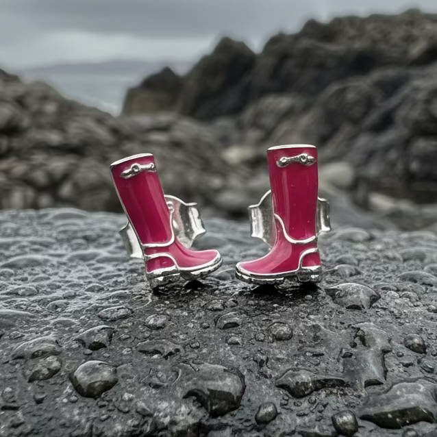 Rainy Day Wellies Boot Earrings | Post Earrings | Wiccan Center