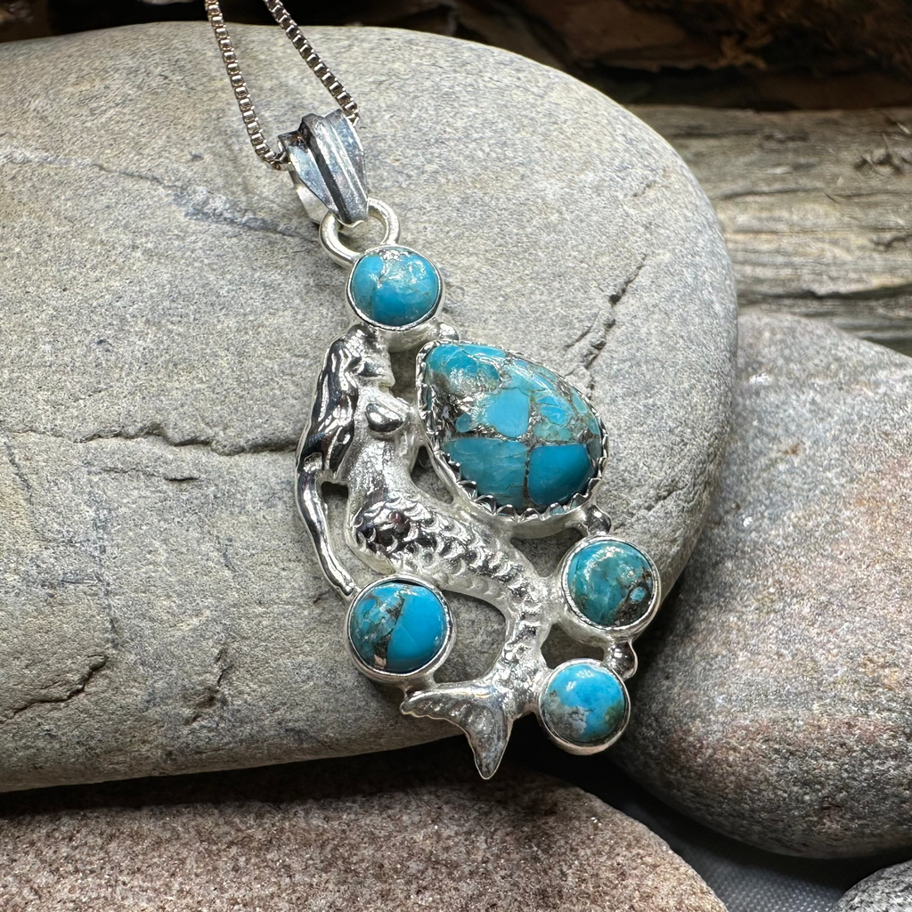 Ilayda Mermaid Turquoise Necklace | Pendant | Wiccan Center