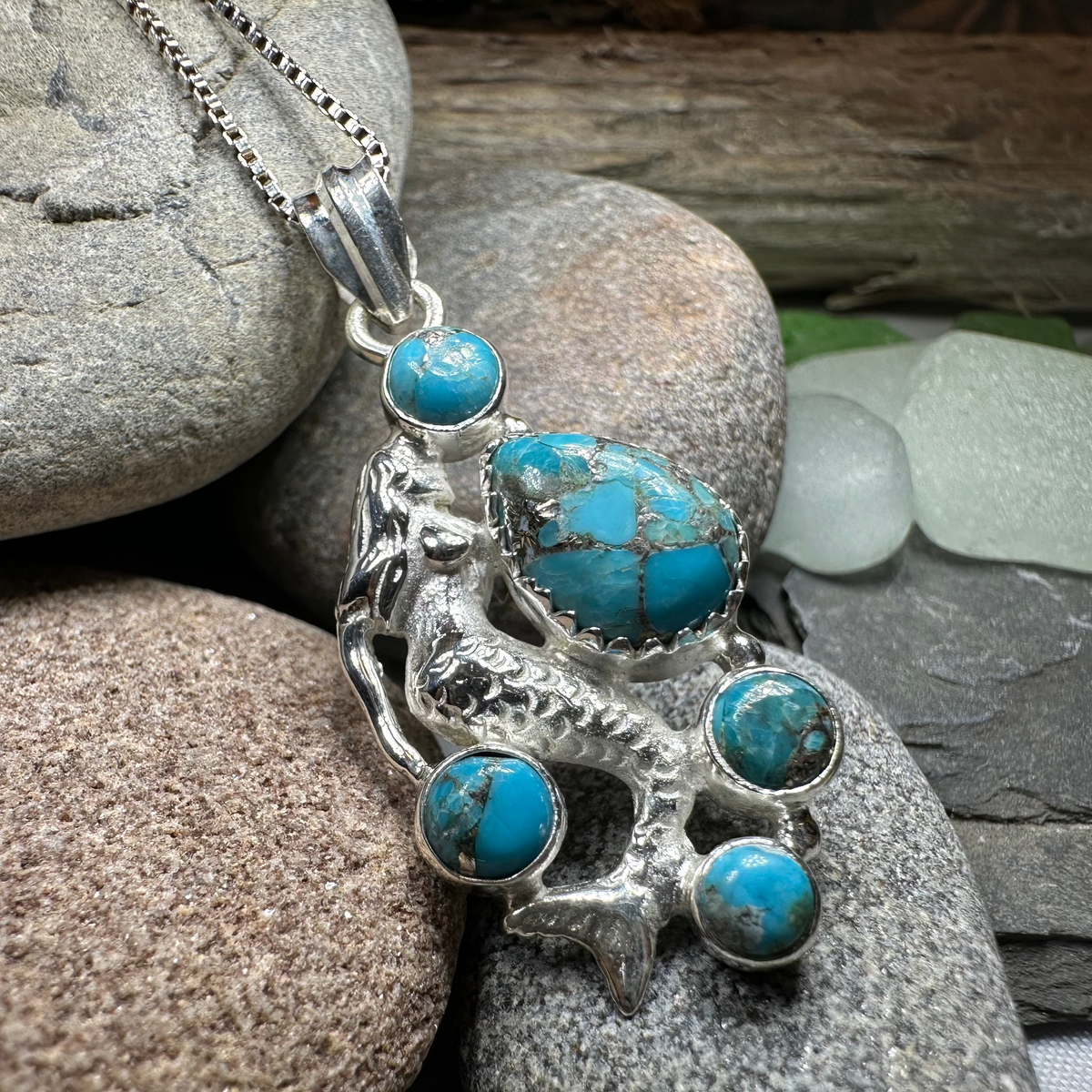 Ilayda Mermaid Turquoise Necklace | Pendant | Wiccan Center