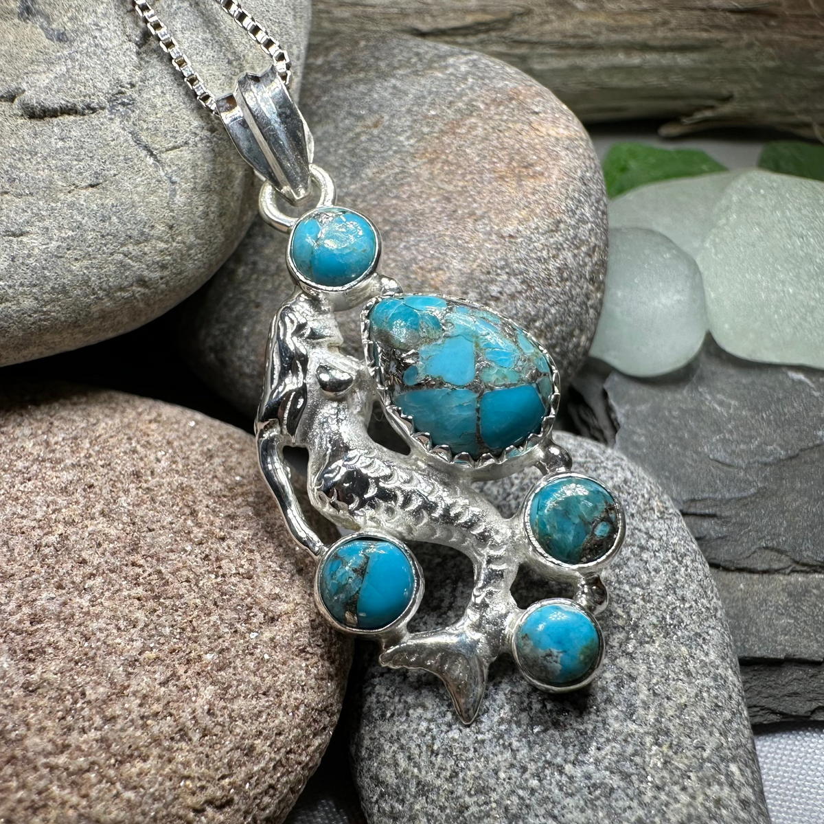 Ilayda Mermaid Turquoise Necklace | Pendant | Wiccan Center