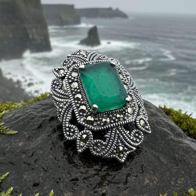 Cella Celtic Marcasite Brooch in Sterling Silver | Brooch | Wiccan Center