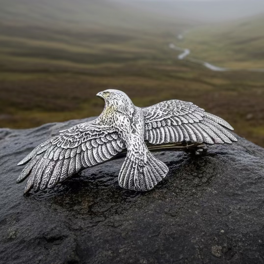 Eagle Pewter Hair Clip for Women