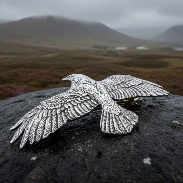 Eagle Pewter Hair Clip for Women