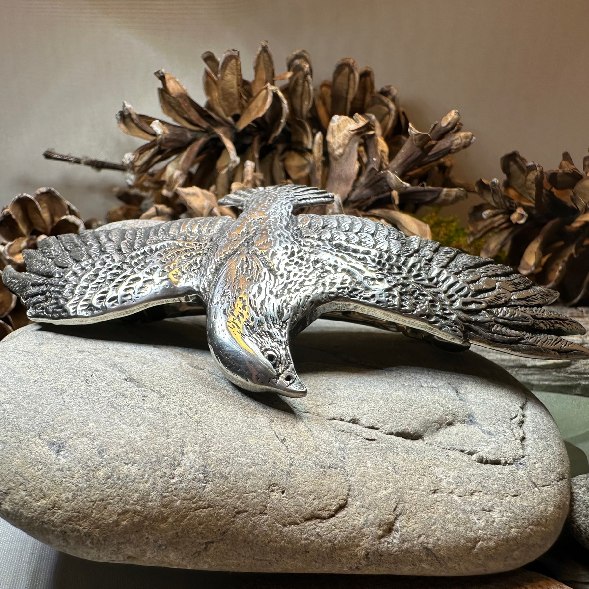 Eagle Pewter Hair Clip for Women