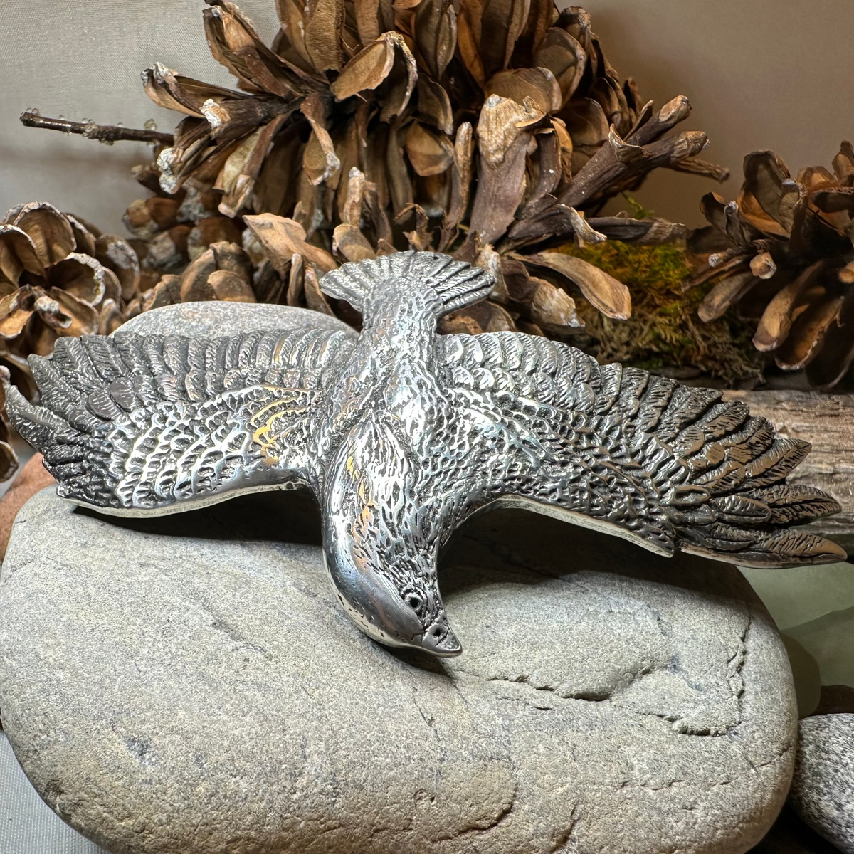 Eagle Pewter Hair Clip for Women