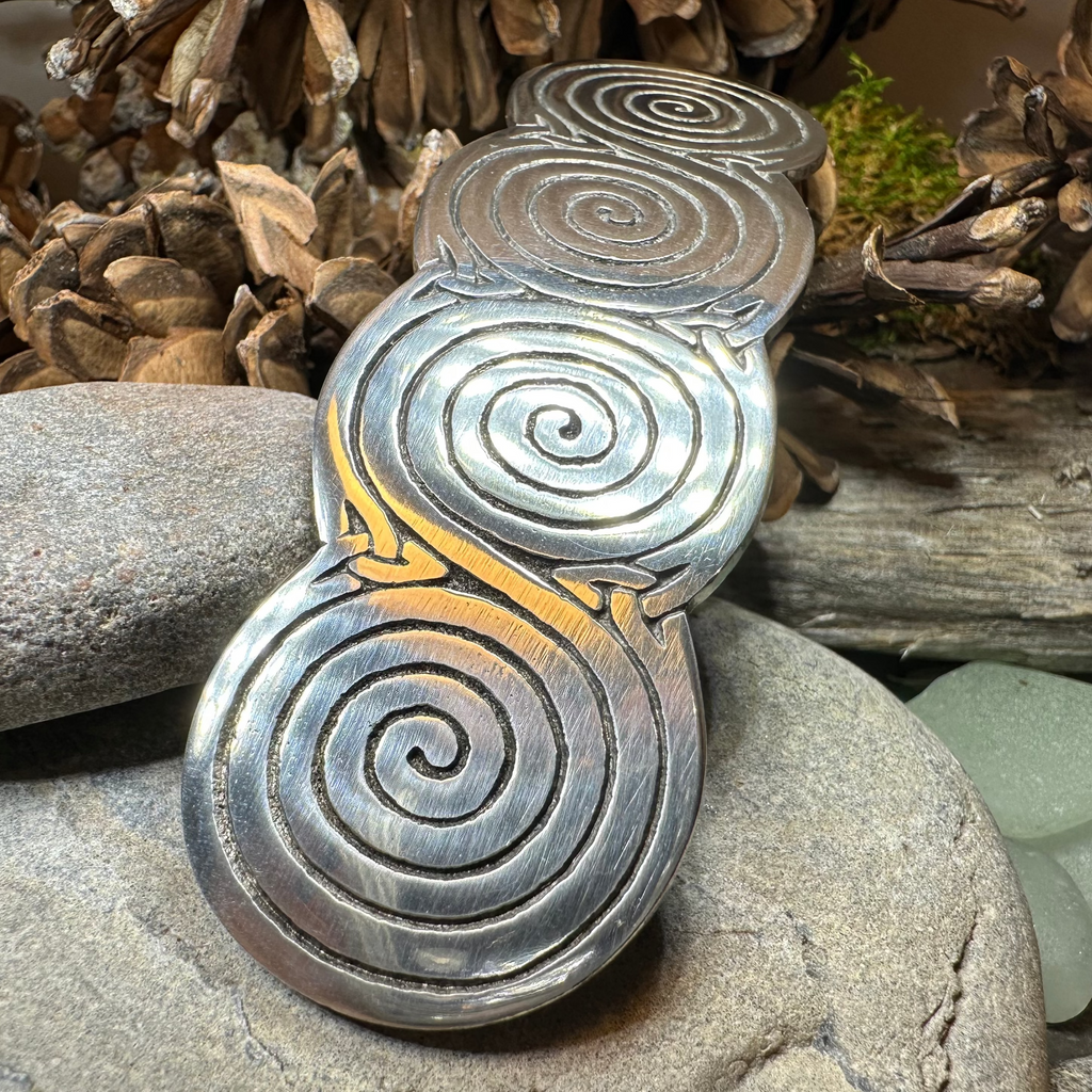 Newgrange Celtic Spiral Hair Clip for Women | Hair Clip | Wiccan Center