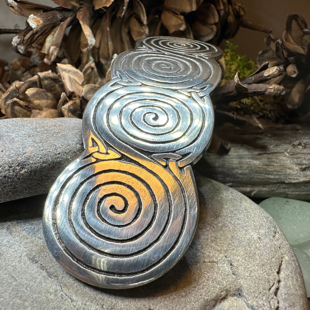 Newgrange Celtic Spiral Hair Clip for Women | Hair Clip | Wiccan Center