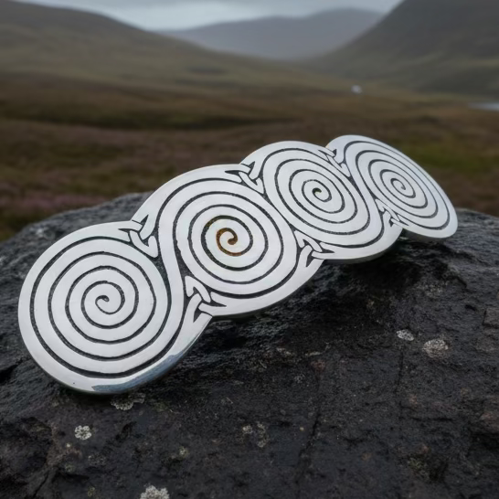 Newgrange Celtic Spiral Hair Clip for Women | Hair Clip | Wiccan Center