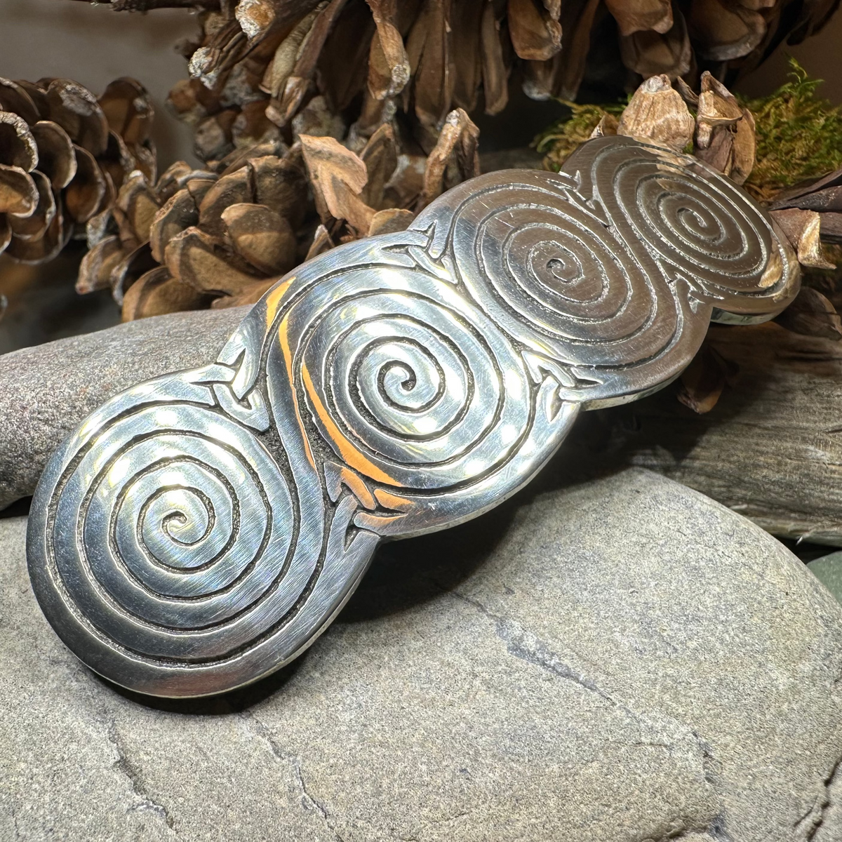 Newgrange Celtic Spiral Hair Clip for Women | Hair Clip | Wiccan Center